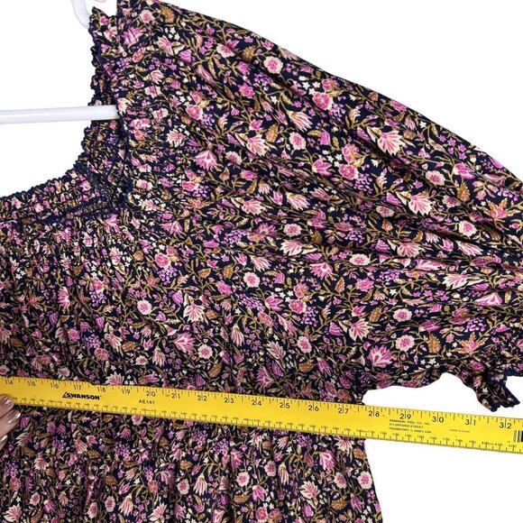 Old Navy Womens 3X Floral Smocked Babydoll Puff Sleeve Top Cottagecore Feminine - Picture 10 of 14